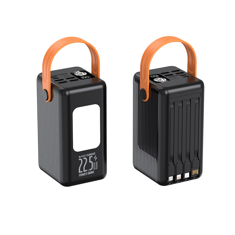 Portable power bank with ergonomic grip and digital charging display Kalsten