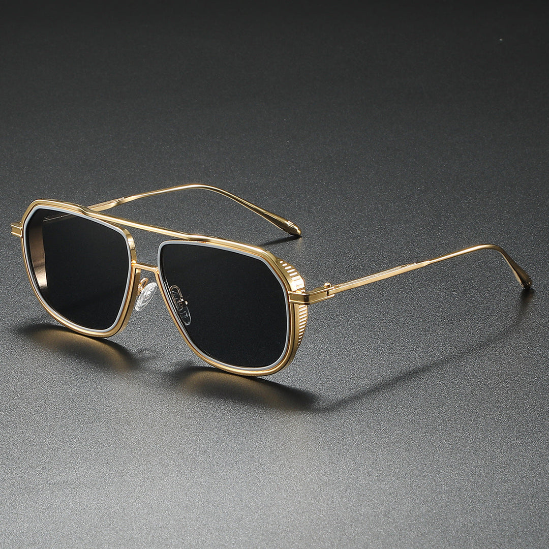 Women's Elegant Sunglasses with Angular Metal Frame Kalsten