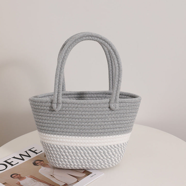 Handmade basket bag with modern accents Kalsten