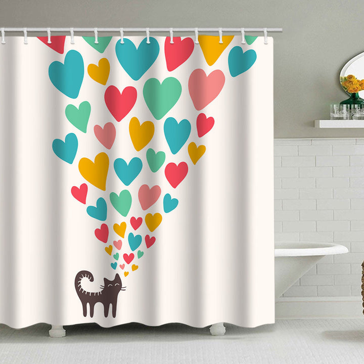 Artistic Dog Illustration Shower Curtain Kalsten