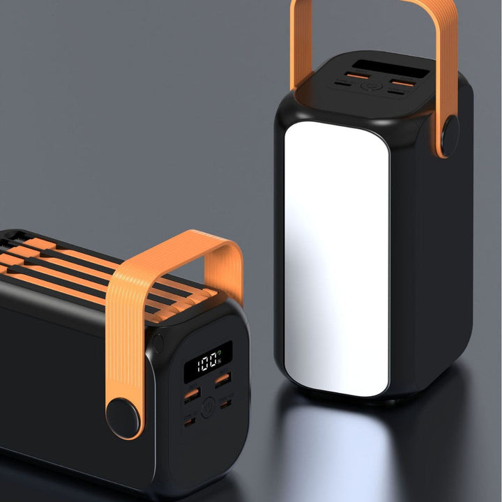 Portable power bank with multifunctional charging port and integrated carrying handle Kalsten