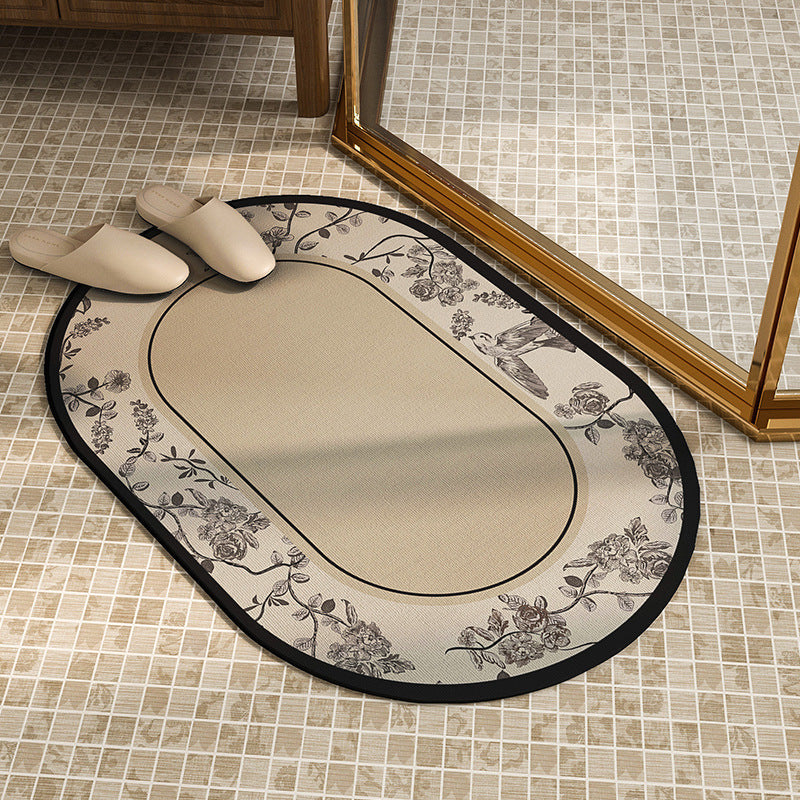 Ornate Floral Shower Mat Kalsten