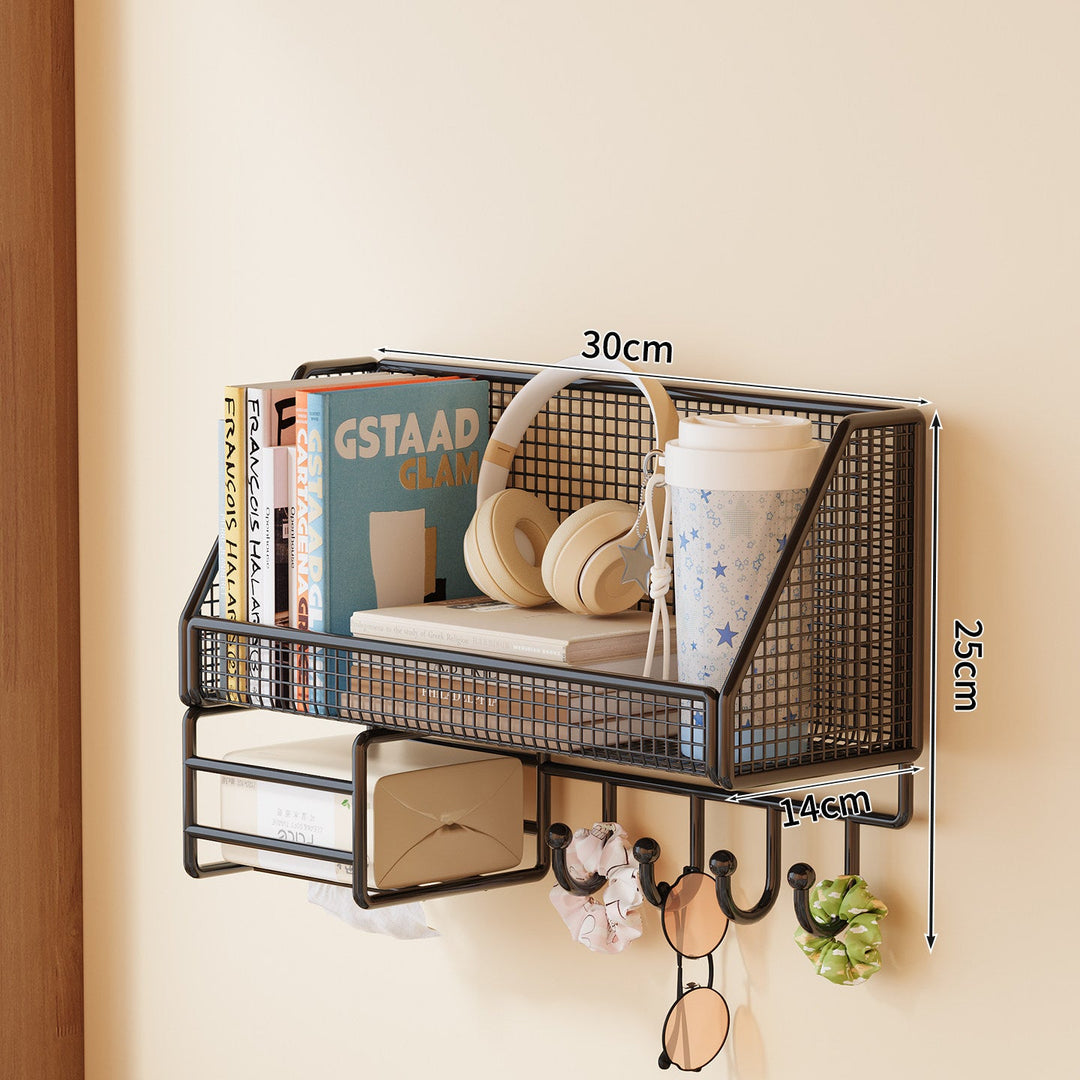Wall-Mounted Mesh Storage Shelf Kalsten