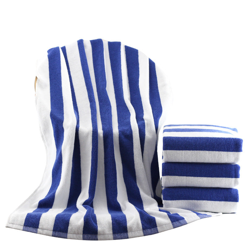 Terry Bath Towel With Vivid Stripe Pattern Kalsten