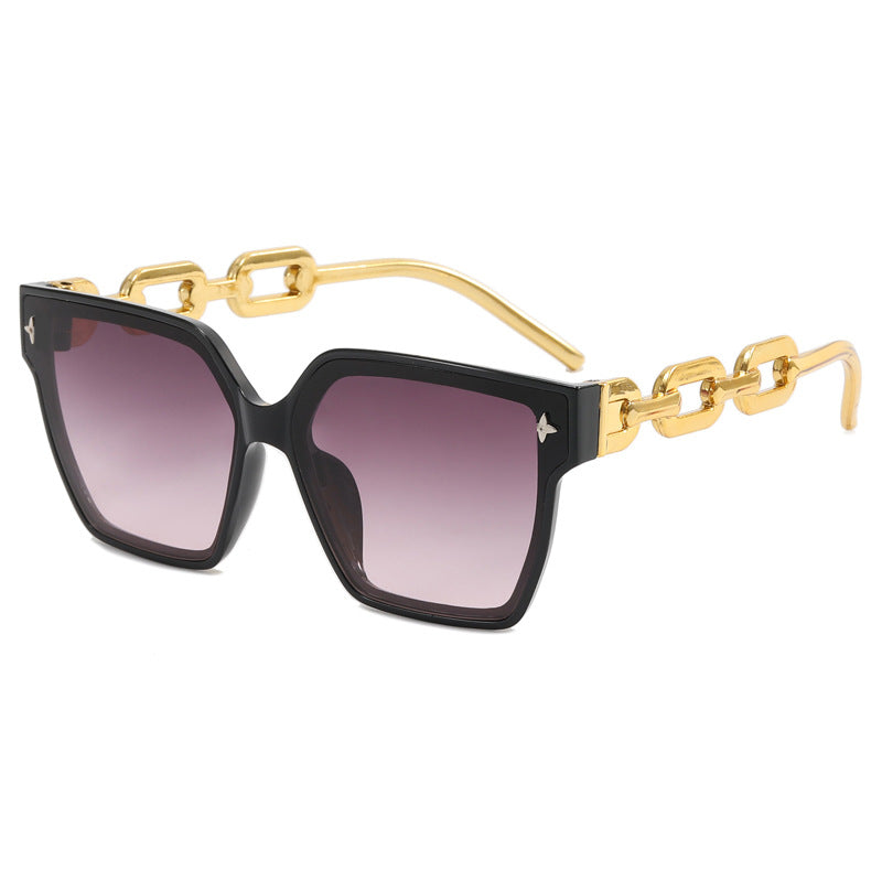 Ladies fashionable oversized sunglasses with combined frame Kalsten