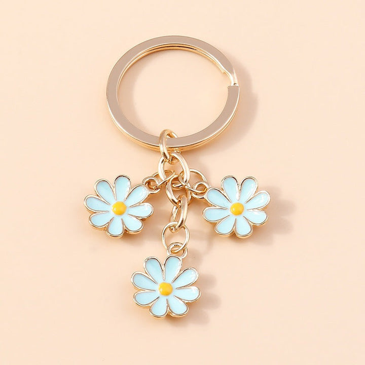 Keychain with Three Playful Daisies Kalsten