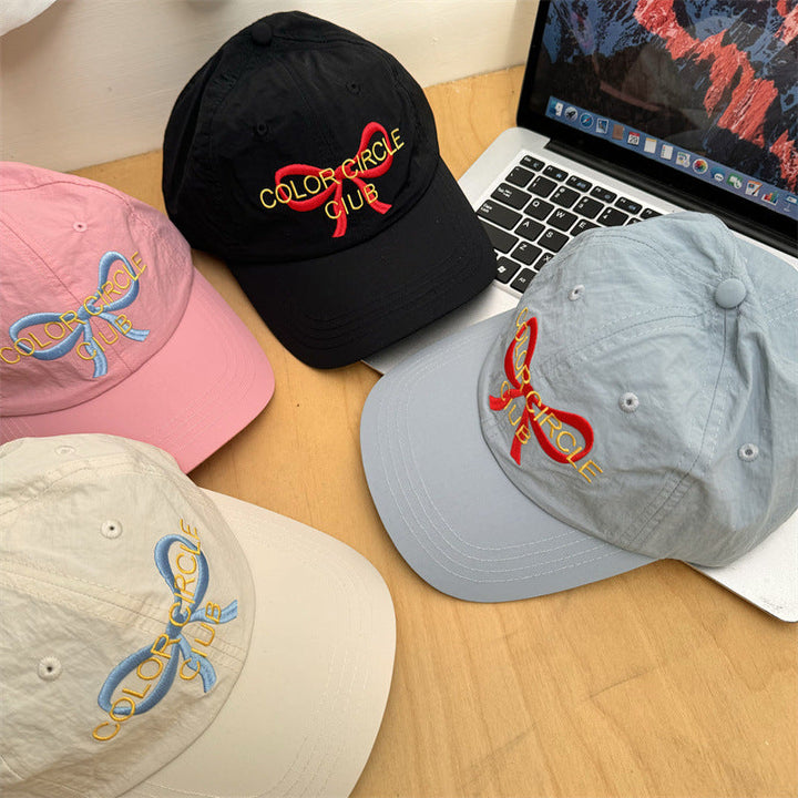Women's Embroidered Bow-Detail Baseball Cap Kalsten