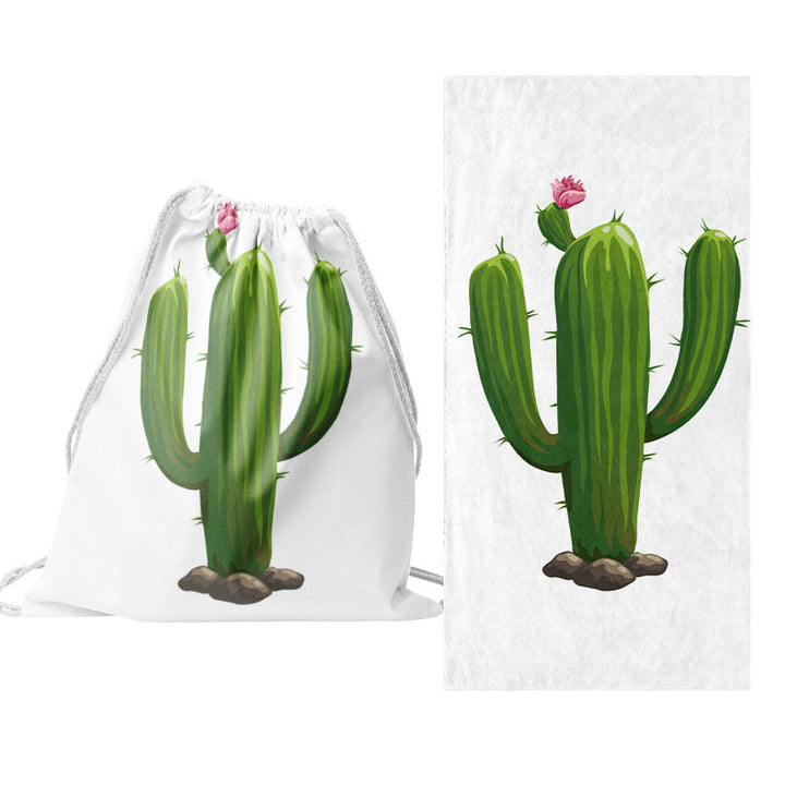 Drawstring bag with creative cactus design Kalsten