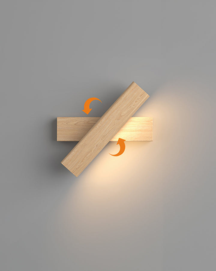 Kalsten | Rotatable wall lamp with Nordic wood grain
