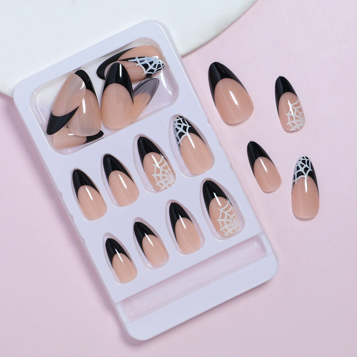 Artistic Halloween-Themed Stiletto Press-On Nails Kalsten