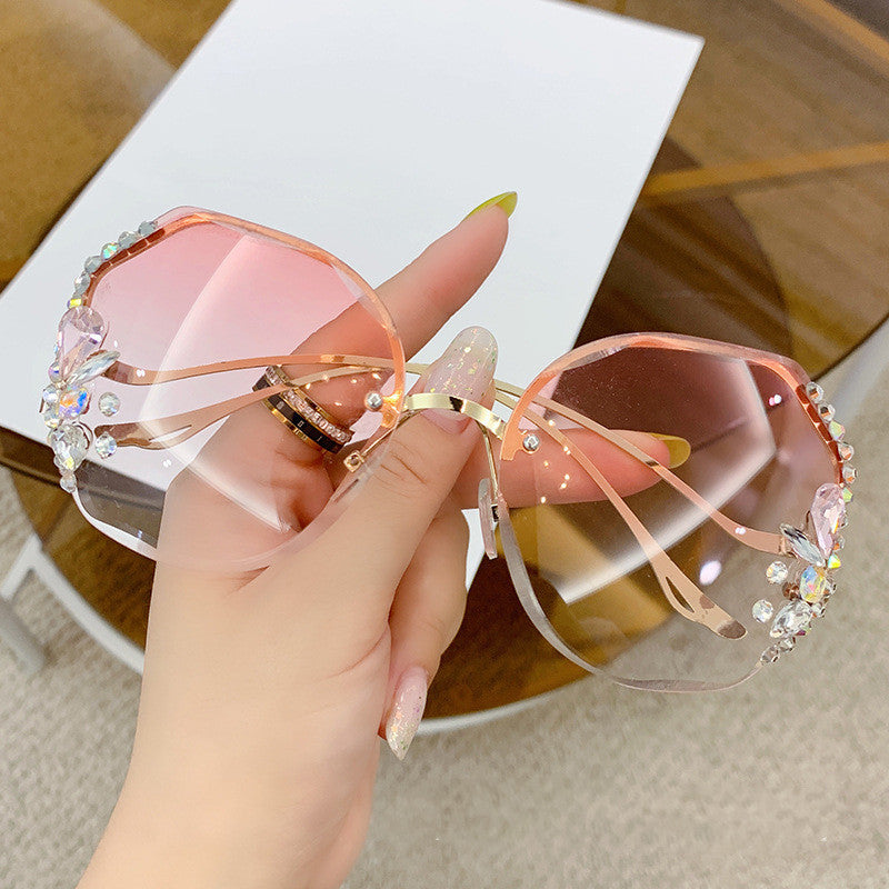 Women's Oversized Sunglasses with Decorative Stones Kalsten