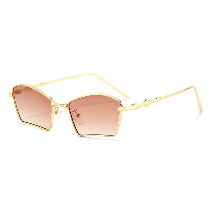 Ladies trendy sunglasses with geometric frame and gradient lenses Kalsten