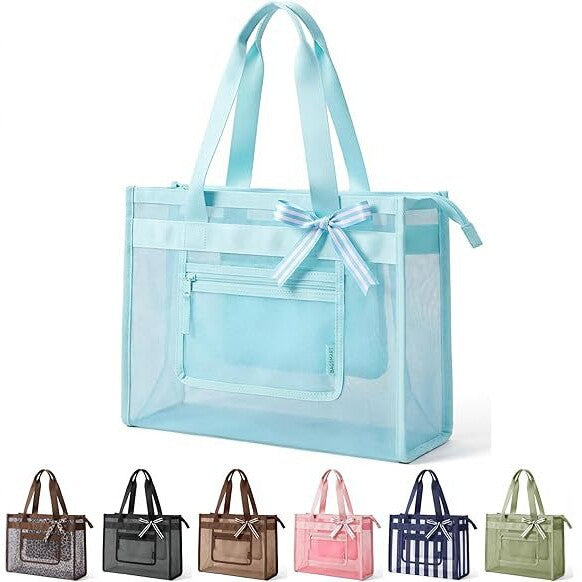 Transparent shopping bag with elegant details Kalsten