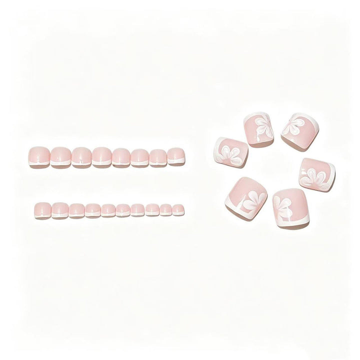 Elegant French Tip Pedicure Set Kalsten