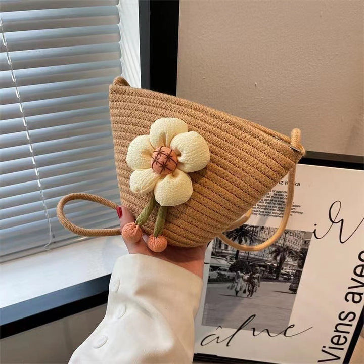 Flower-embellished shoulder bag Kalsten