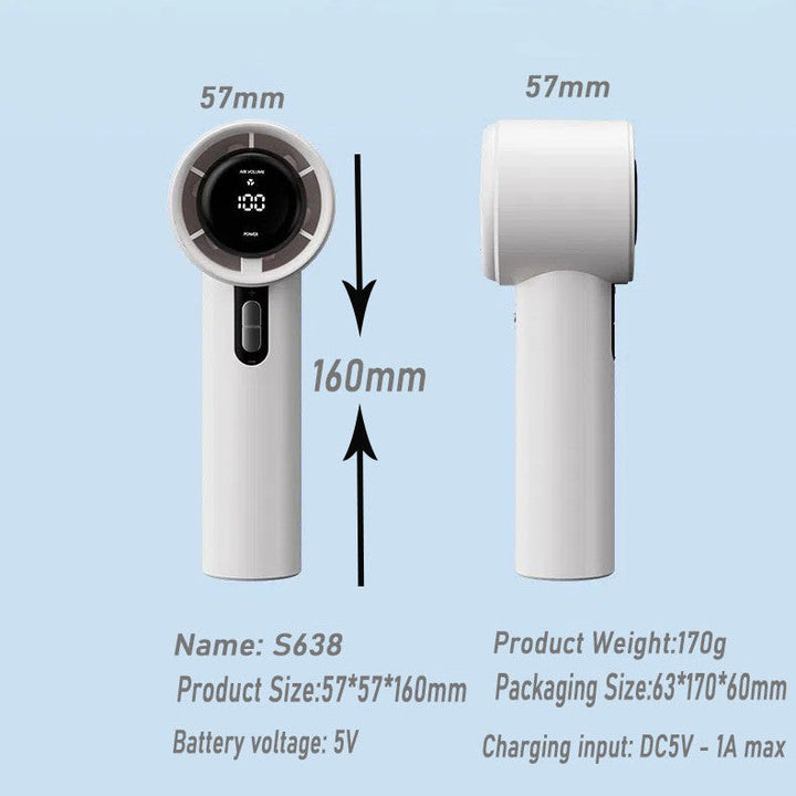 Women's Portable Handheld Fan with Smart LED Display Kalsten