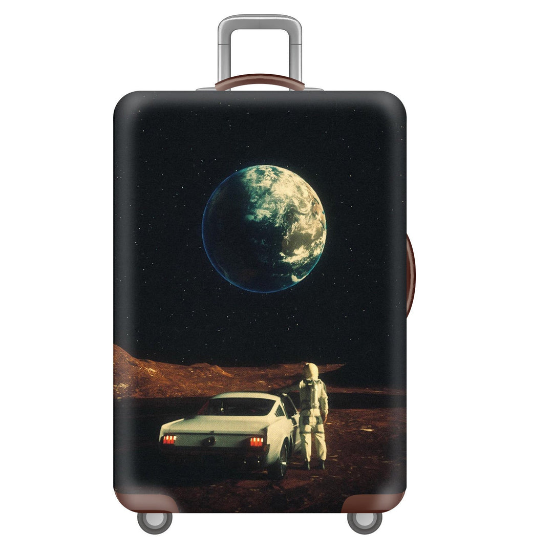 Unisex nan robust hard-shell suitcase with artistic face portrait print and 360° wheels Kalsten