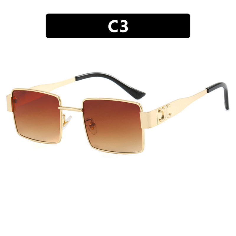 Women's fashionable rectangular sunglasses with high-quality metal frame and polarized lenses Kalsten