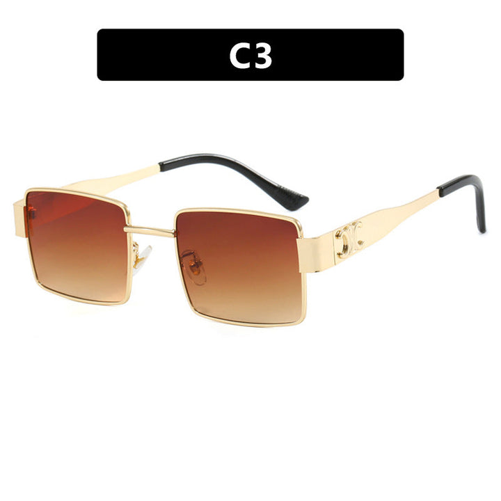Women's fashionable rectangular sunglasses with high-quality metal frame and polarized lenses Kalsten
