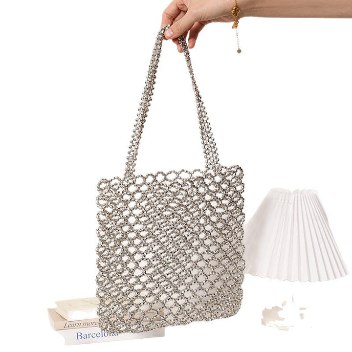 Sparkling Net Handbag Made of Braided Material Kalsten