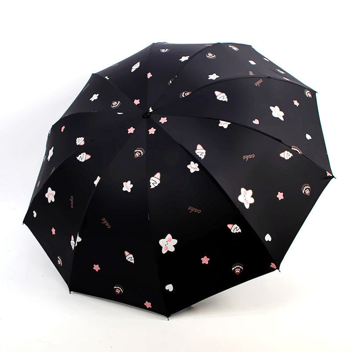 Women's Folding Umbrella with Playful Dessert Motif Kalsten