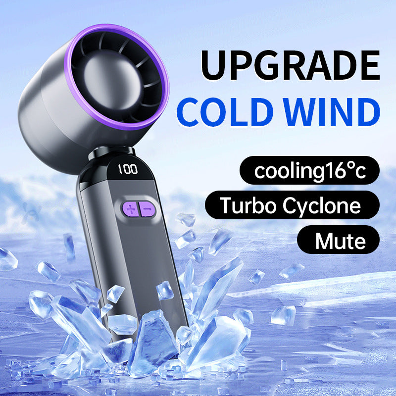 Women's Portable Turbo Cooling Fan with LED Display and Noise Reduction Kalsten