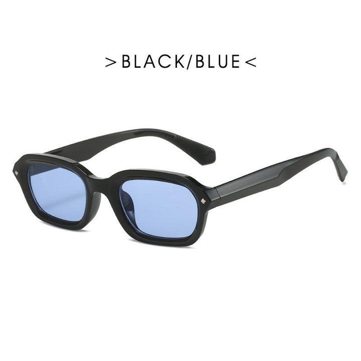 Ladies trendy rectangular sunglasses with completely transparent frame and UV protection Kalsten
