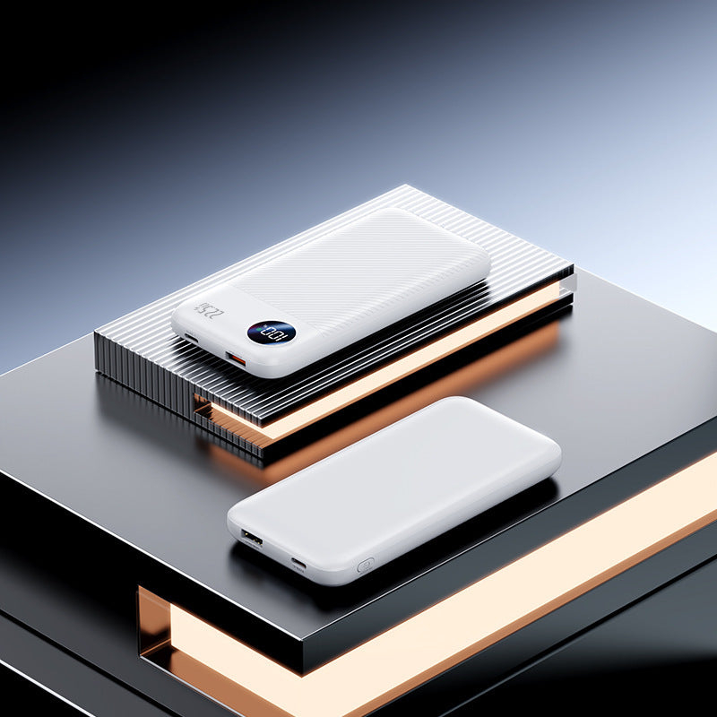 Portable power bank with integrated charging cables and digital display Kalsten