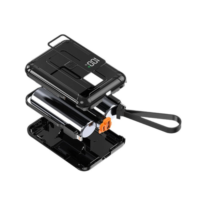 Robust power bank with integrated fast charging function and digital charge level display Kalsten