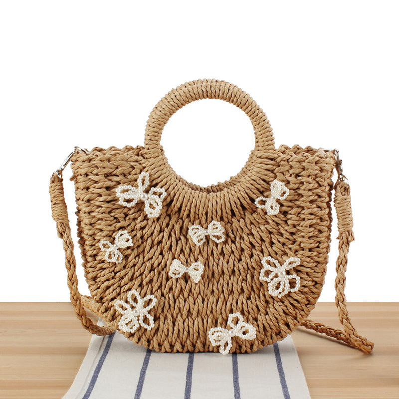 Basket bag with floral designs Kalsten