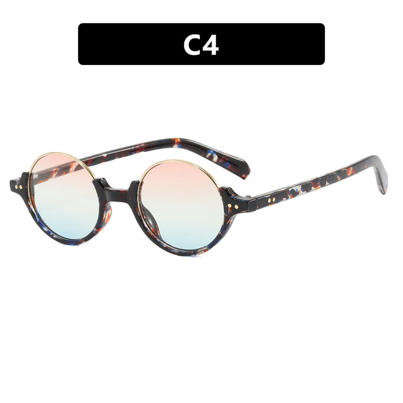 Women's round sunglasses with elegant plastic frame Kalsten