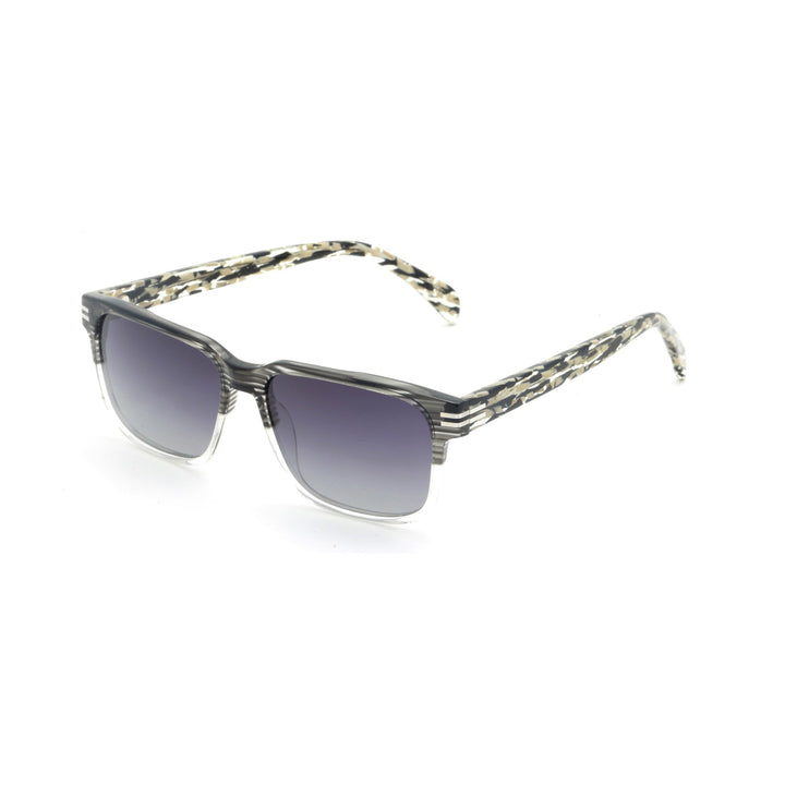 Women's fashionable sunglasses with transparent frame and green lenses Kalsten