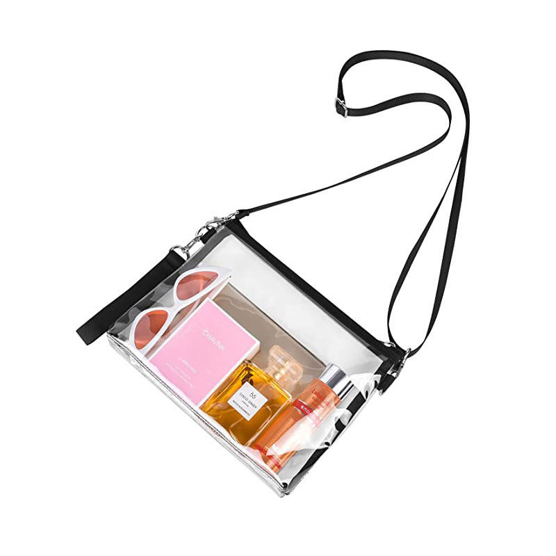 Transparent Shoulder Bag with Practical Zipper Kalsten