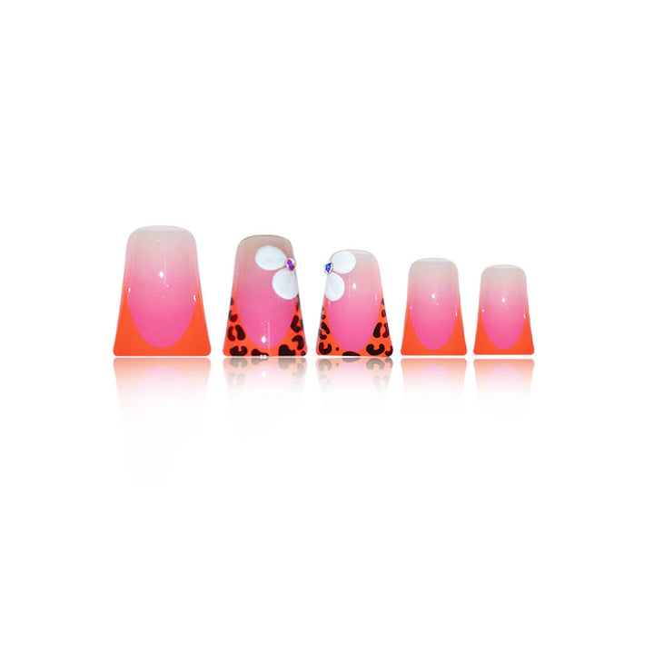 Decorative Leopard Print Press-On Nails Kalsten
