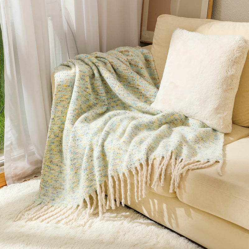 Ladies elegant and cozy blanket with fringes Kalsten