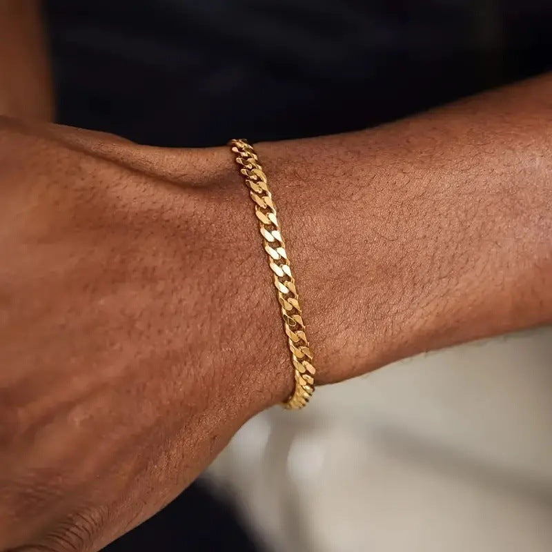 Layered Textured Chain Bracelet Kalsten
