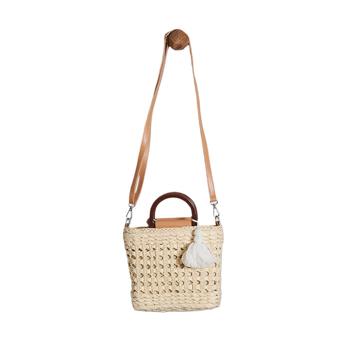 Handbag with Removable Shoulder Strap and Faux Leather Elements Kalsten