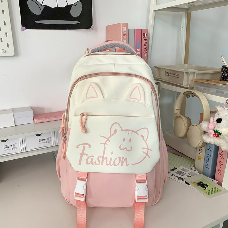 Backpack with Cute Cat Ears and Practical Compartments Kalsten