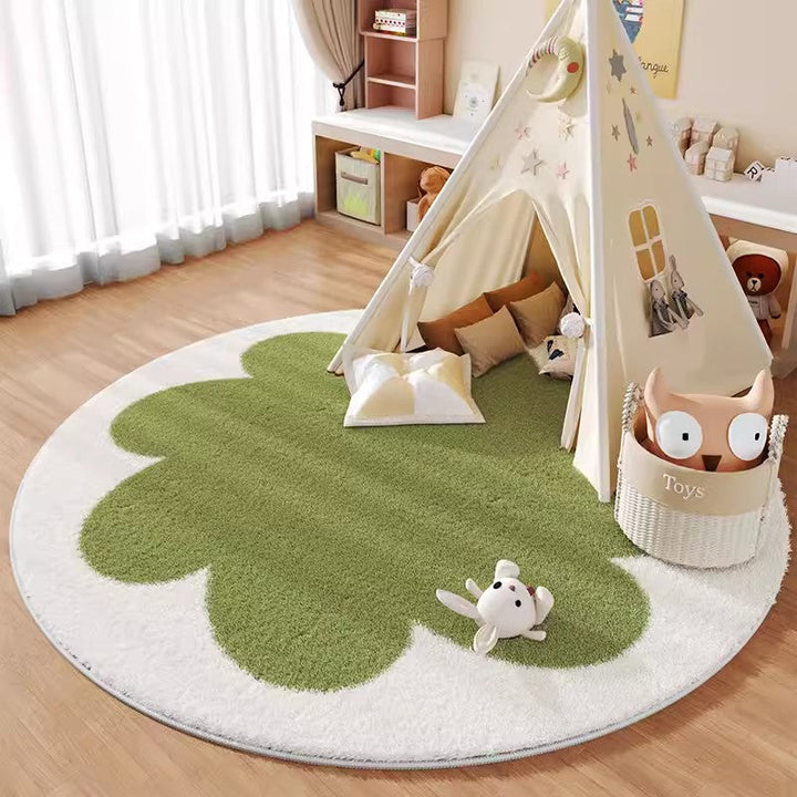 Round Flower-Shaped Area Rug