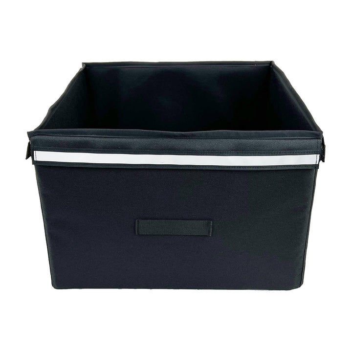 collapsible fabric storage cube organizer with reinforced base and reflective trim Kalsten