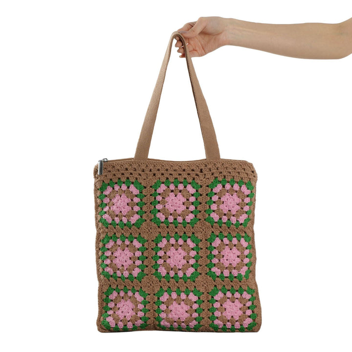 Handcrafted cotton tote bag in vintage granny design Kalsten