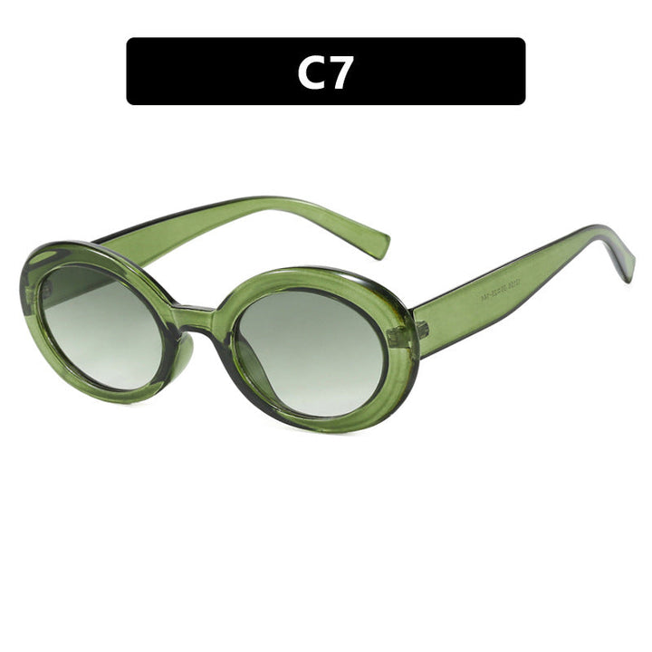 Women's round sunglasses with elegant plastic frame and UV protection Kalsten