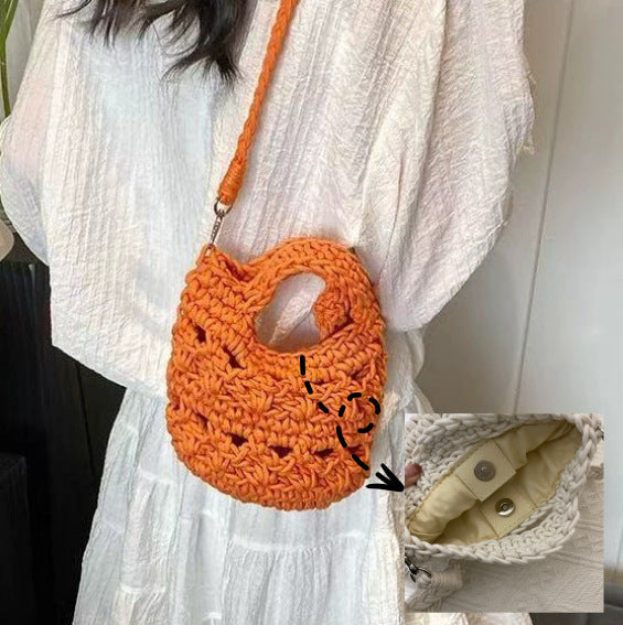 Hand-knotted bag with braided structure Kalsten