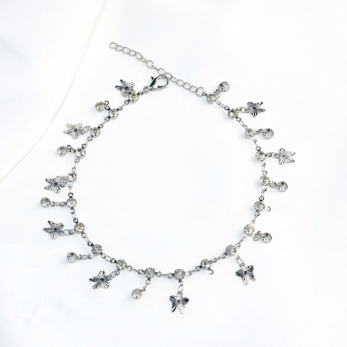 Elegant Crystal Chain Anklet Acalora