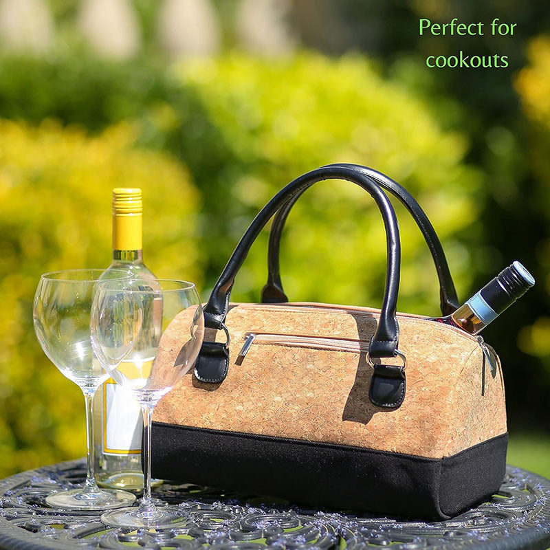 Ladies Elegant Wine Transport Bag with Insulating Lining Kalsten