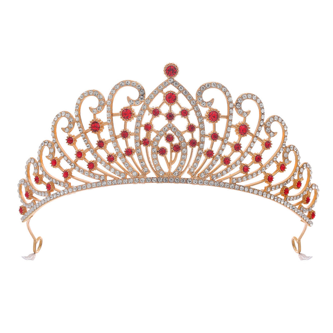 Ladies Elegant Rhinestone Tiara with Floral Details Kalsten