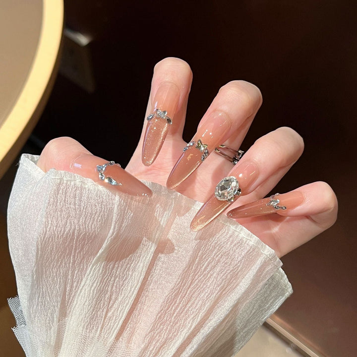 Crystal-Embellished Press-On Nail Extensions Kalsten