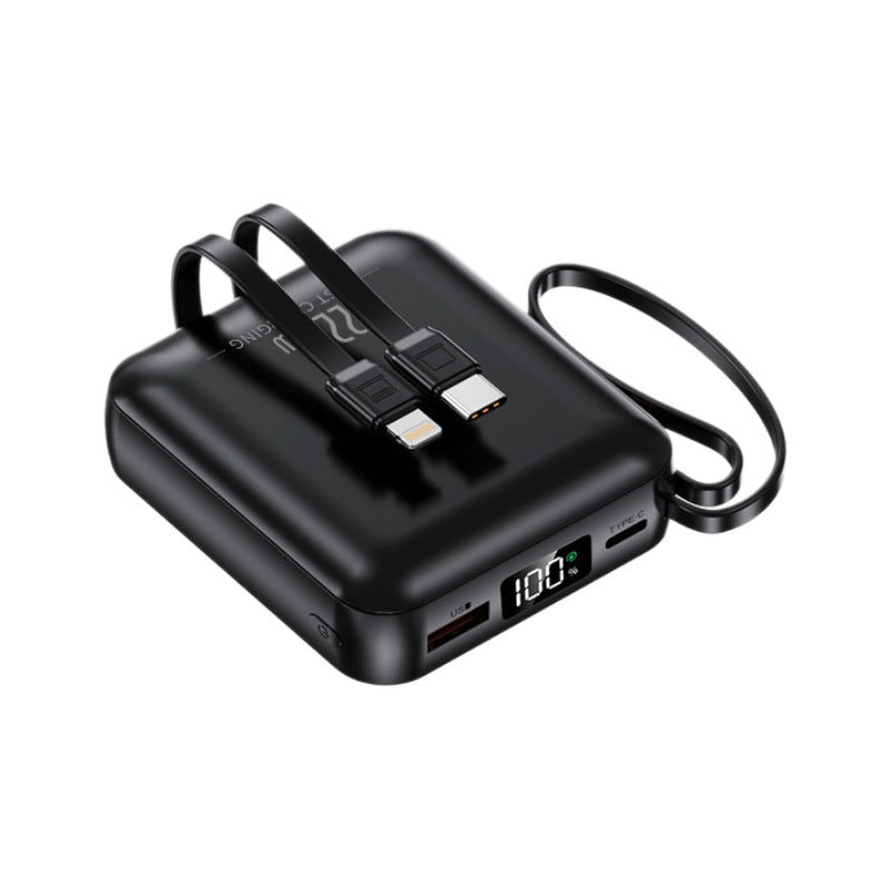 Wearable power bank with dual USB-C connection and digital charge level indicator Kalsten