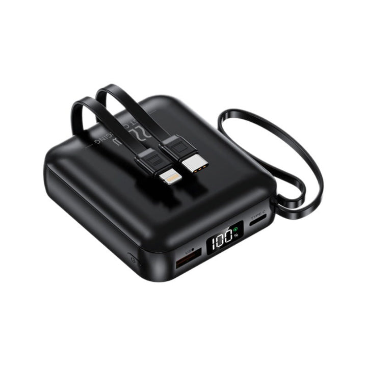 Wearable power bank with dual USB-C connection and digital charge level indicator Kalsten