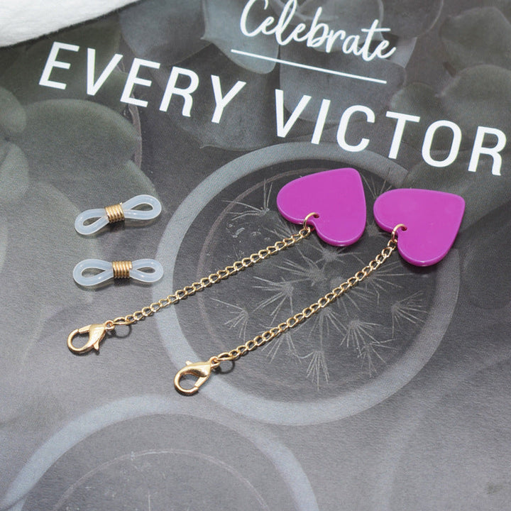 Heart-Shaped Decorative Eyewear Chain Kalsten